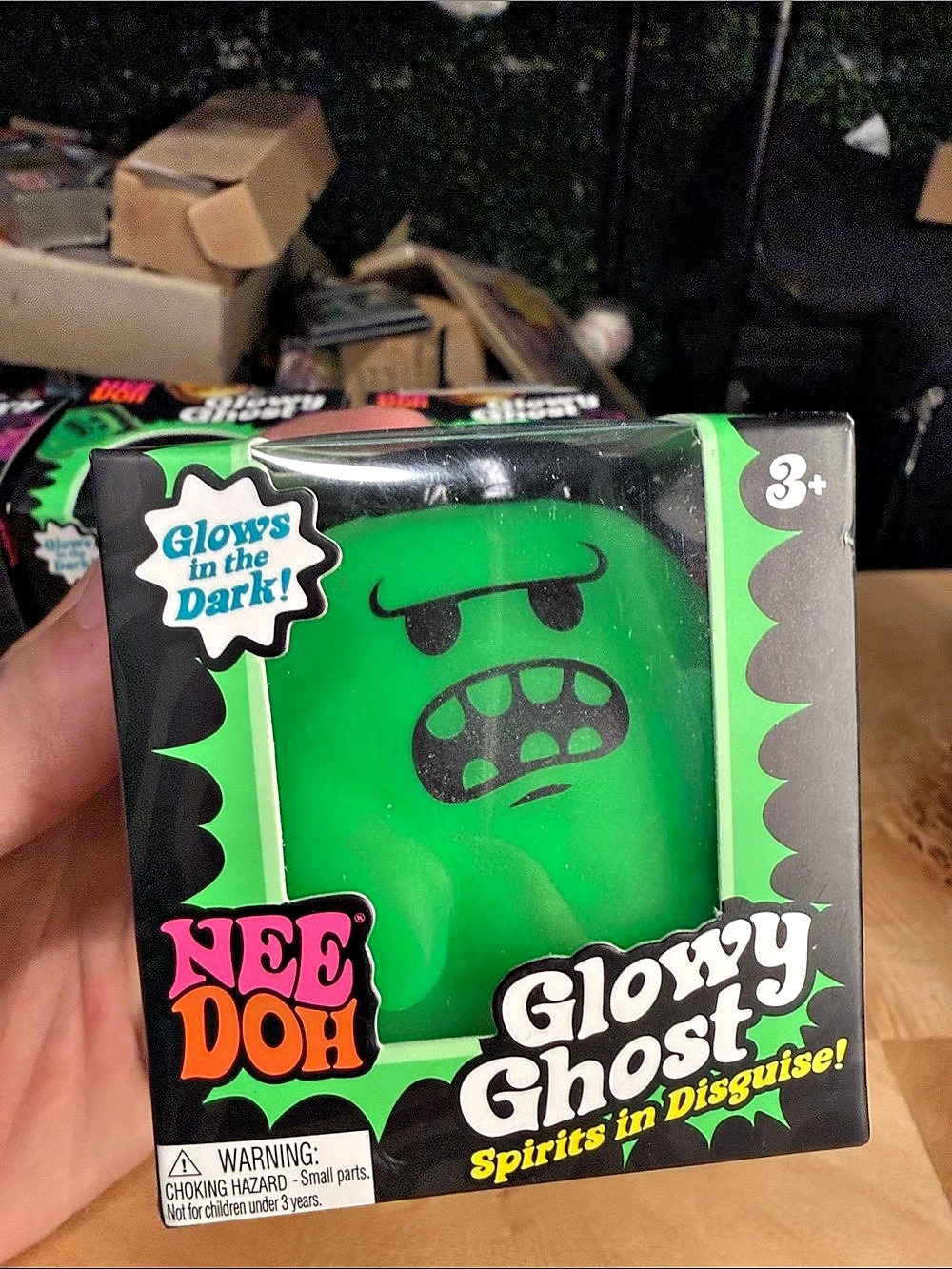 NeeDoh Glowy Ghost Green NWT